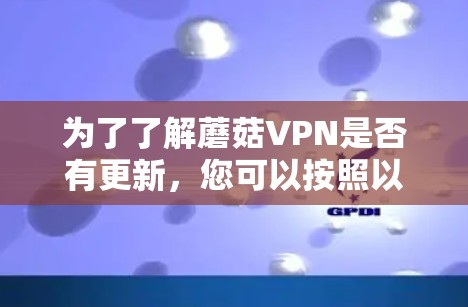 为了了解蘑菇VPN是否有更新，您可以按照以下步骤进行检查
