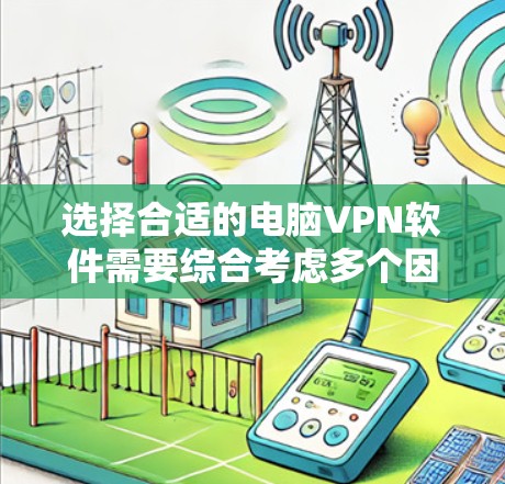 选择合适的电脑VPN软件需要综合考虑多个因素，以下是根据您的需求总结的建议