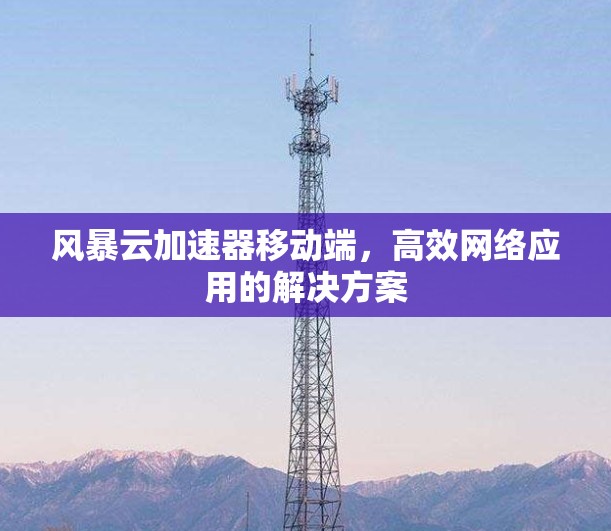 风暴云加速器移动端，高效网络应用的解决方案