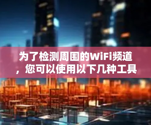 为了检测周围的WiFi频道,您可以使用以下几种工具和方法。这些工具可以帮助您查看当前连接的频道,选择最佳信号的频道,或者评估周围环境中的WiFi情况 为了检测周围的WiFi频道,您可以使用以下几种工具和方法。这些工具可以帮助您查看当前连接的频道,选择最佳信号的频道,或者评估周围环境中的WiFi情况